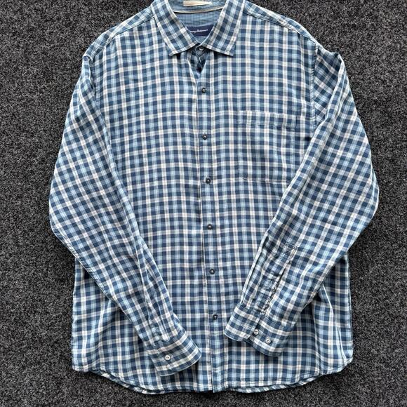 Tommy Bahamas Shirt Men Large Blue Casual Button Down Outdoor 100% Cotton - Picture 1 of 7